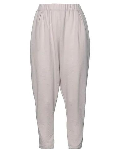 Dove grey Plain weave Cropped pants & culottes