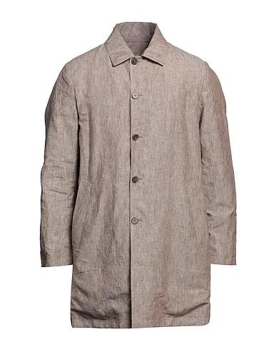 Dove grey Plain weave Full-length jacket