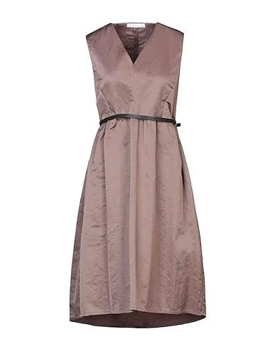 Dove grey Plain weave Midi dress