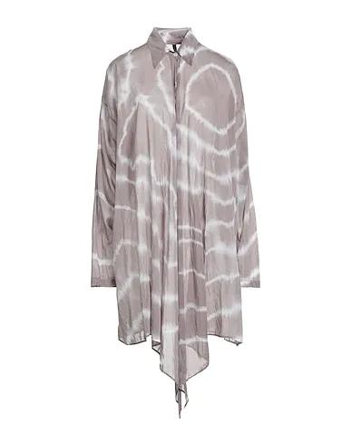 Dove grey Plain weave Patterned shirts & blouses