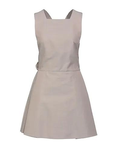 Dove grey Plain weave Short dress