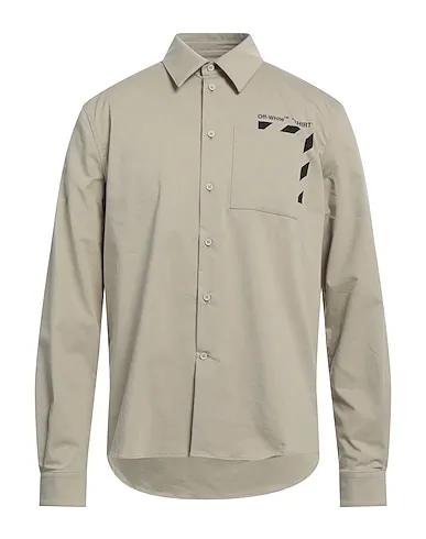 Dove grey Plain weave Solid color shirt