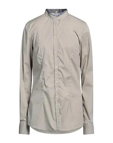 Dove grey Plain weave Solid color shirts & blouses