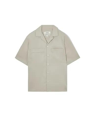Dove grey Poplin Solid color shirt