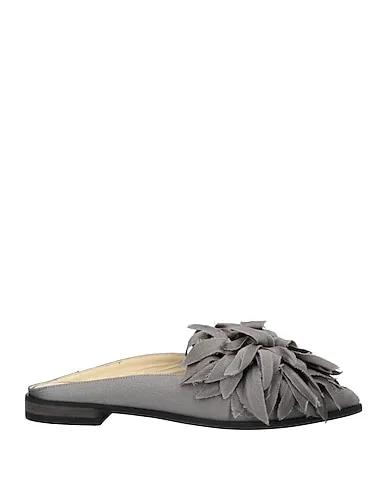 Dove grey Satin Mules and clogs
