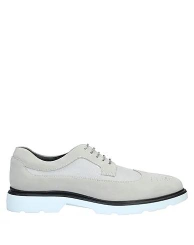 Dove grey Techno fabric Laced shoes