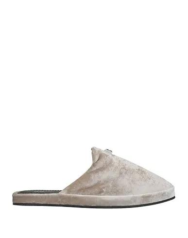 Dove grey Velvet Mules and clogs