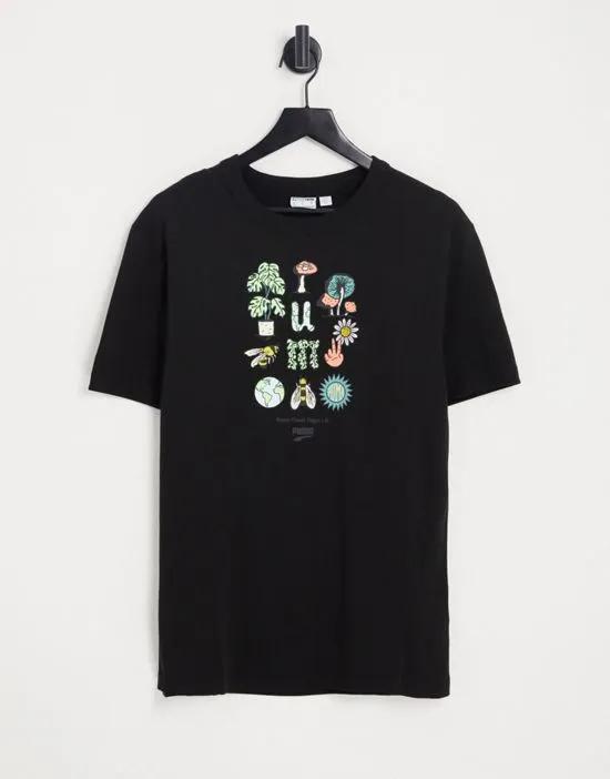 Downtown T-shirt with cartoon graphics