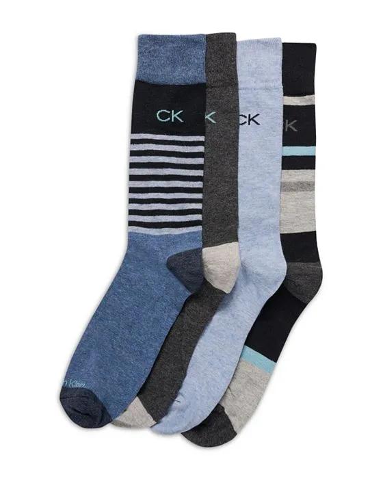 Dress Crew Socks, Pack of 4