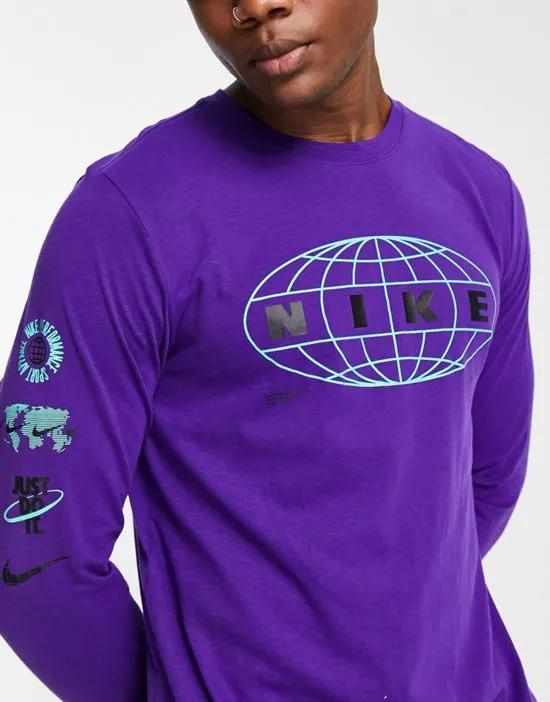 Dri-FIT Slub long sleeve t-shirt in purple