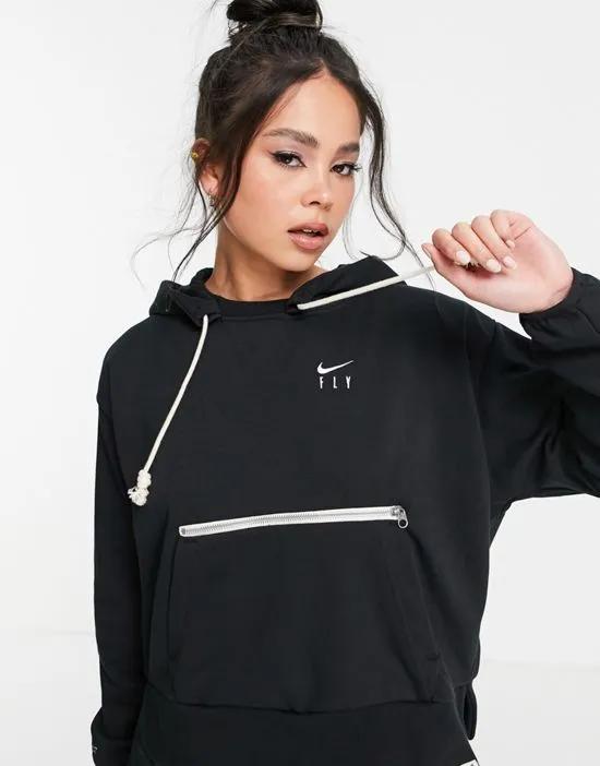Dri-FIT Standard Issue oversized fleece hoodie in black
