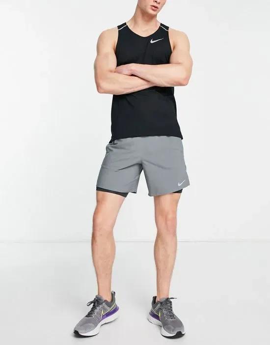 Dri-FIT Stride 2 in 1 7inch shorts in gray