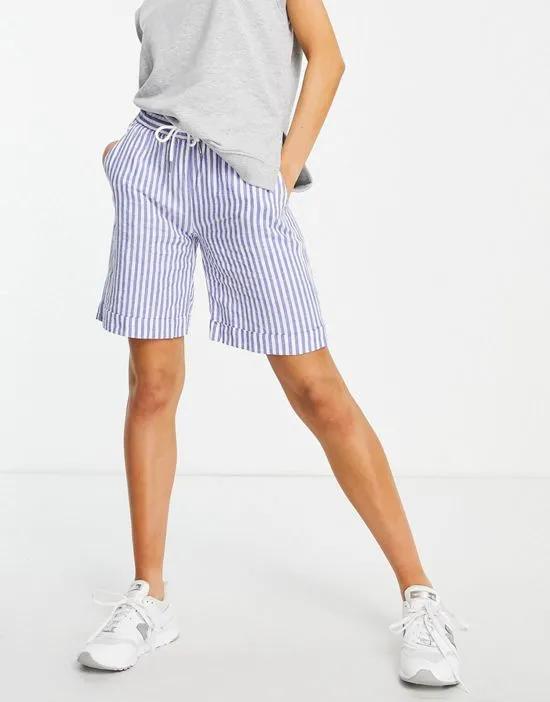 Driza striped drawstring shorts in blue - part of a set