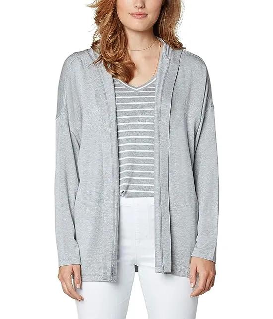 Drop Shoulder Baby French Terry Cardigan with Hood