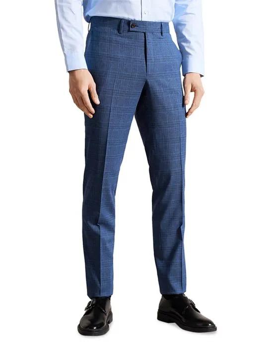 Dryden Navy Check Suit Trousers