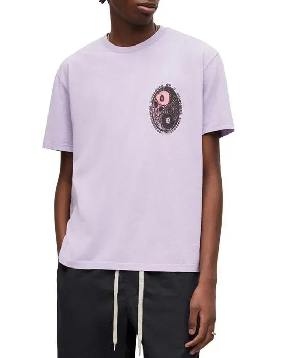 Dual Graphic Short Sleeve Crewneck Organic Cotton Tee