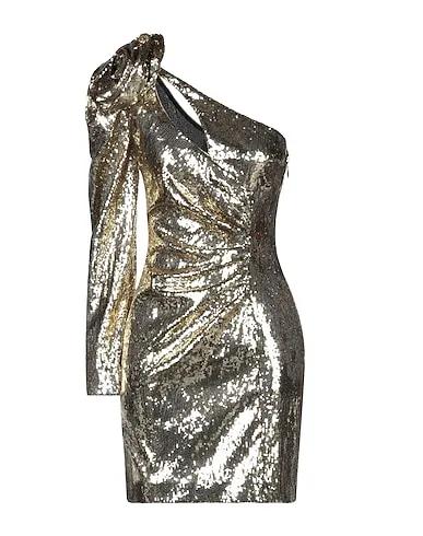 DUNDAS | Gold Women‘s One-shoulder Dress