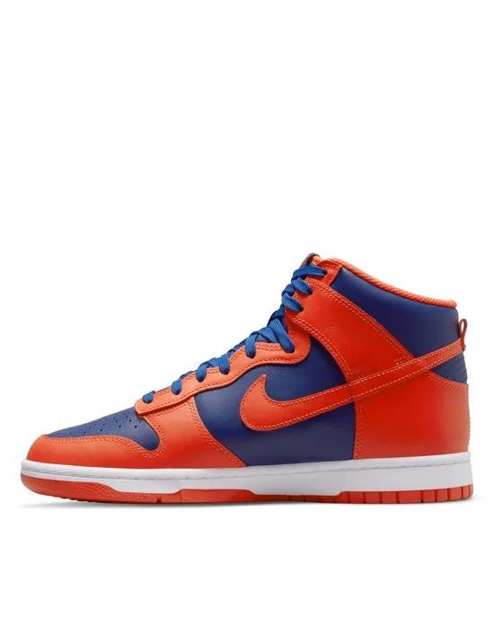 Dunk Hi Retro sneakers in orange/deep royal blue
