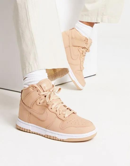 Dunk High sneakers in tan