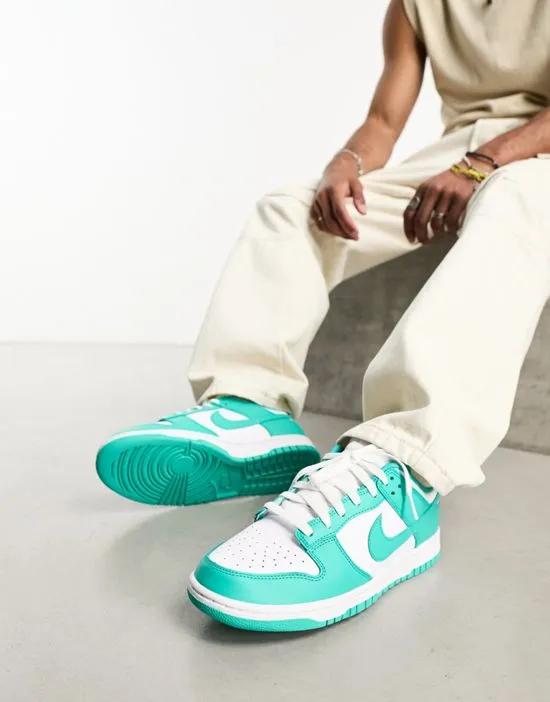 Dunk Low Retro sneakers in green and white