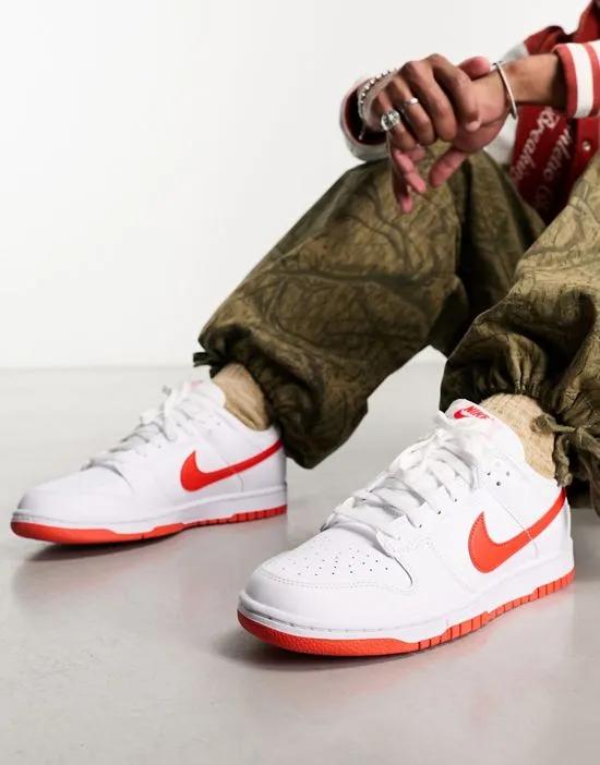 Dunk Low Retro sneakers in white and red