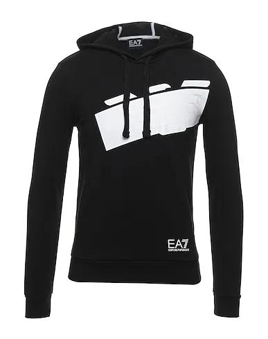 EA7 | Black Men‘s Hooded Sweatshirt