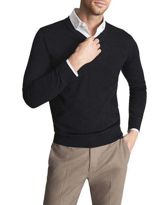 Earl Long Sleeve Merino Wool V Neck Sweater