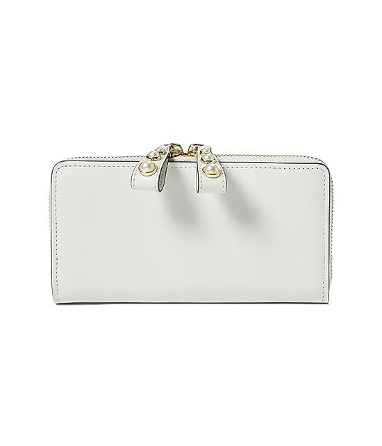 Eartha Zipped Wallet - Pearl Lady