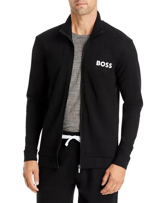 Ease Cotton Logo Print Full Zip Jacket Regular Fit