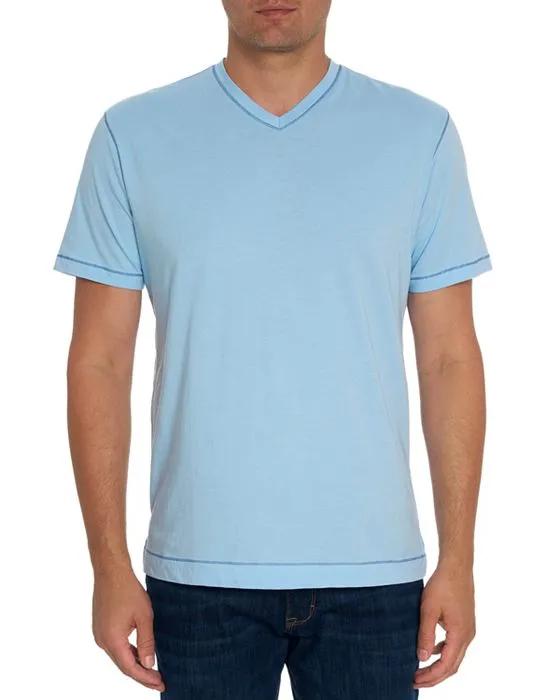 Eastwood Top Stitched V Neck Tee