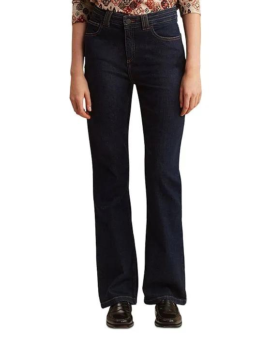 Effie High Rise Flare Jeans in Blue 