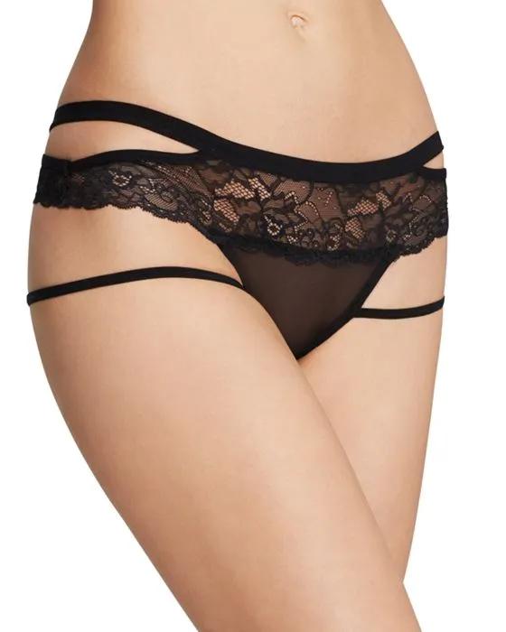 Elastic & Lace Open Panel Hipster