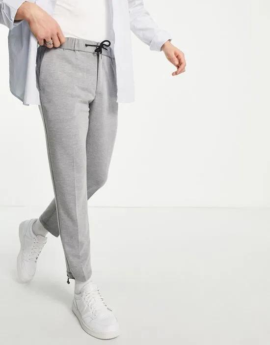 elasticized carrot fit elegant joggers with drawstring cuff - part of a set