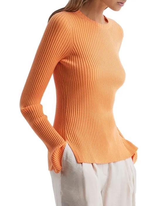 Elle Ribbed Crewneck Sweater