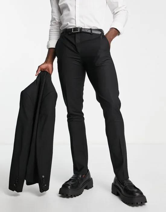 ellroy skinny fit suit pants in black