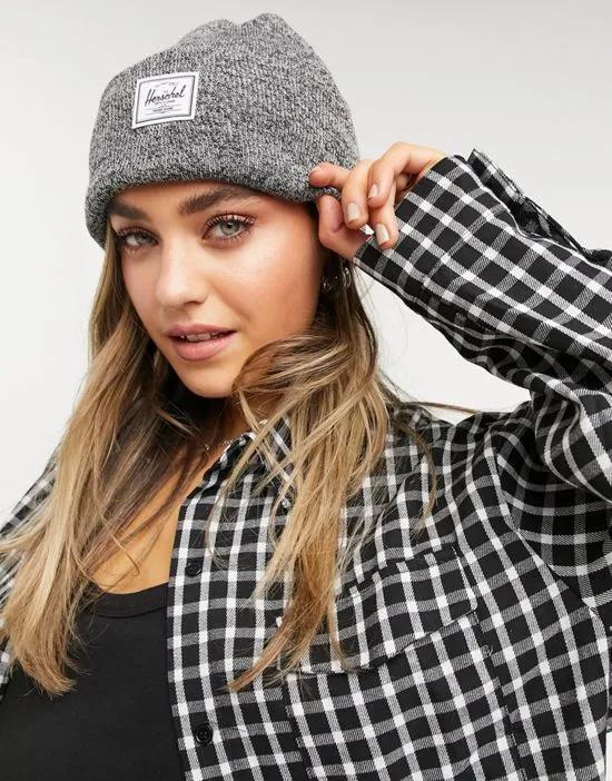 Elmer classic logo beanie in black and gray speckle