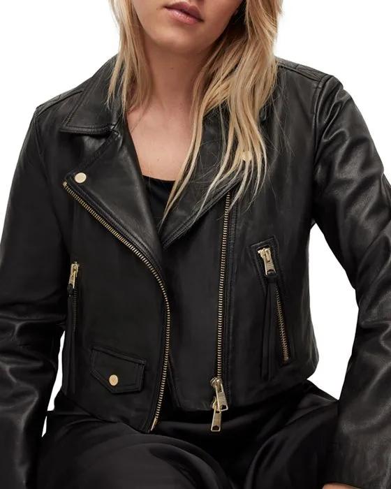 Elora Leather Biker Jacket