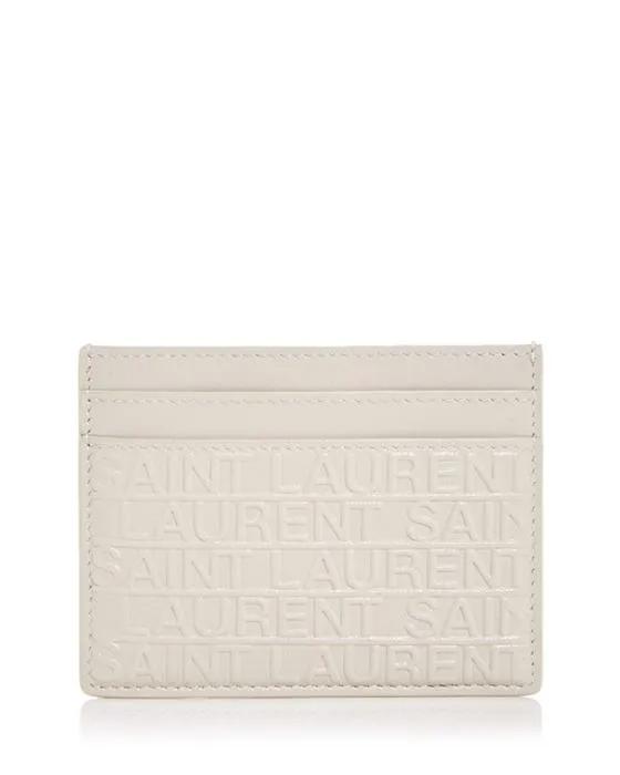 Embossed Leather Card Case 