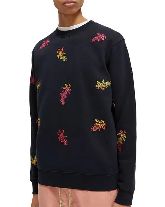 Embroidered Floral Sweatshirt 
