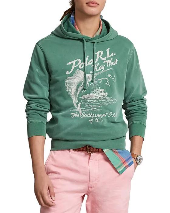 Embroidered Graphic Fleece Hoodie