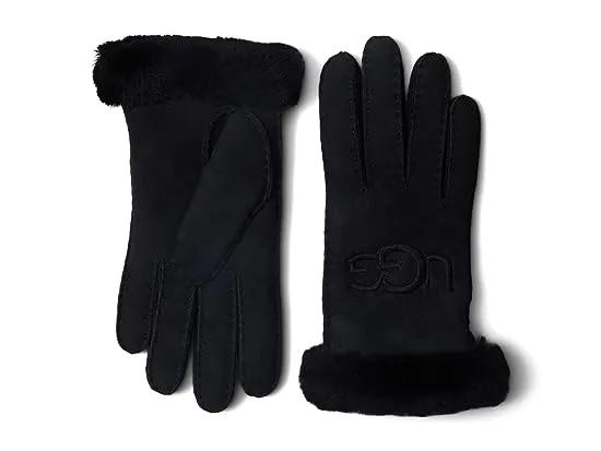 Embroidered Water Resistant Sheepskin Gloves with Tech Palm