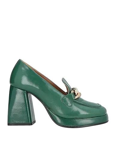 Emerald green Boiled wool Loafers