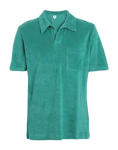 Emerald green Chenille Polo shirt
