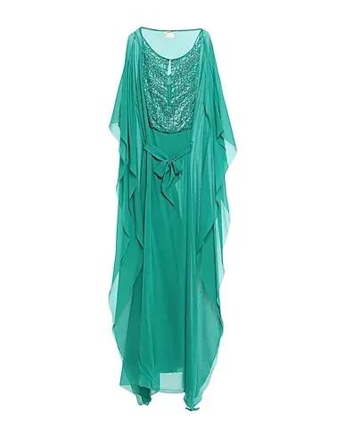 Emerald green Chiffon Long dress