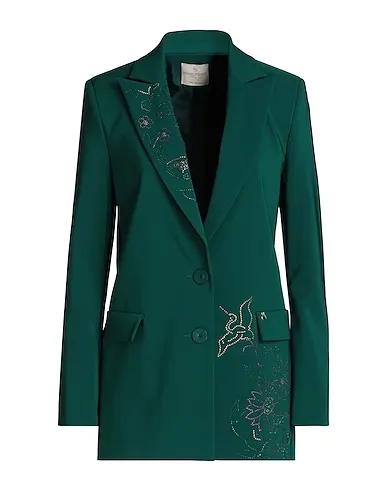 Emerald green Cotton twill Blazer