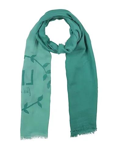 Emerald green Cotton twill Scarves and foulards