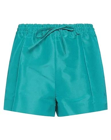 Emerald green Cotton twill Shorts & Bermuda