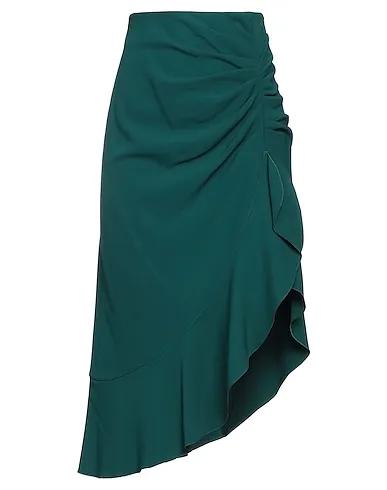 Emerald green Crêpe Midi skirt