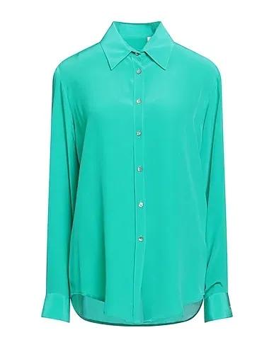 Emerald green Crêpe Silk shirts & blouses