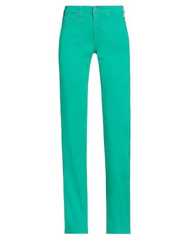 Emerald green Gabardine Casual pants